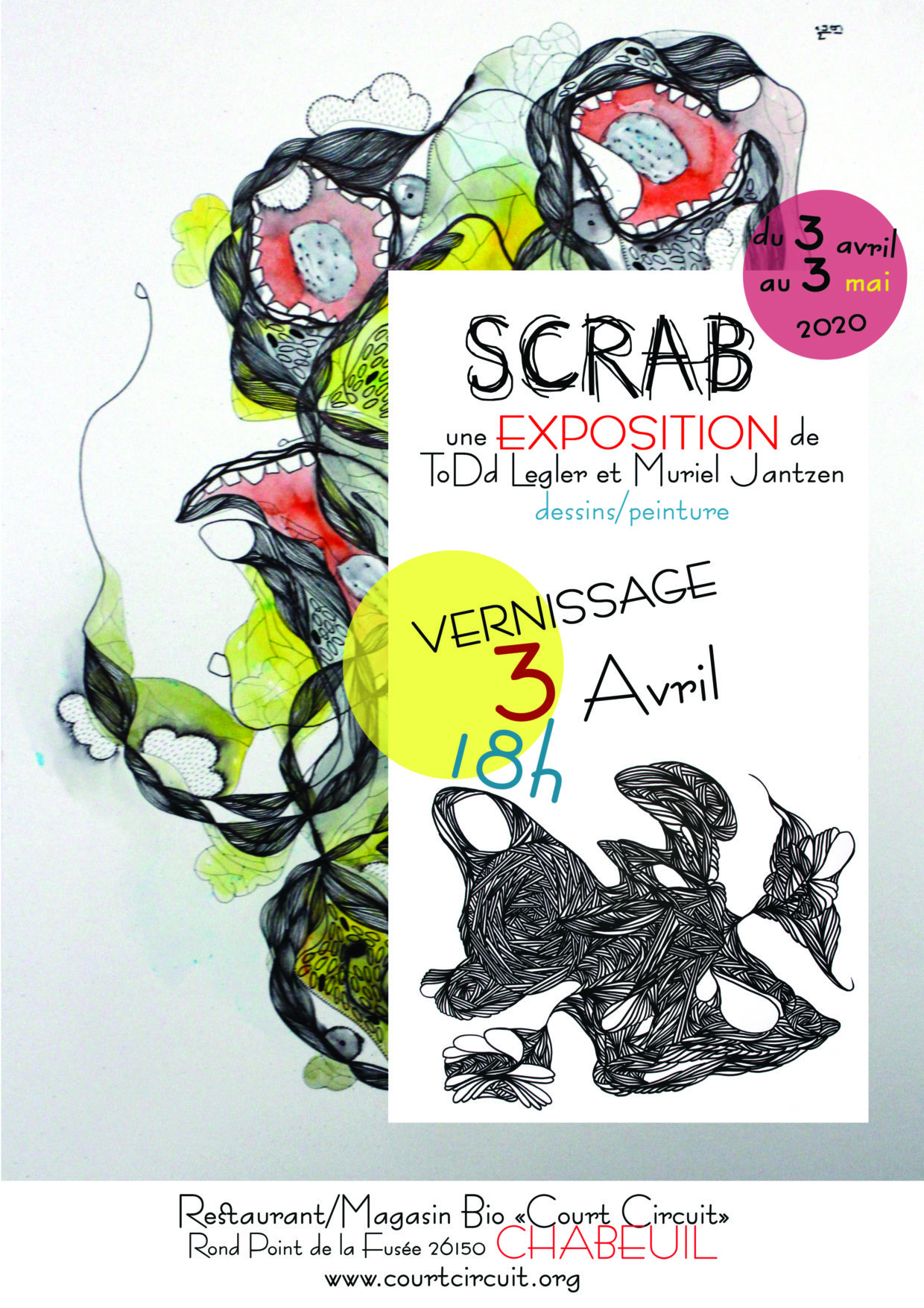 « SCRAB » Expo Dessin/Peinture du 03 avril au 03 Mai